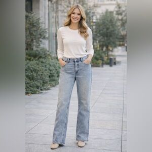 Free People Classic Denim Straight Jeans